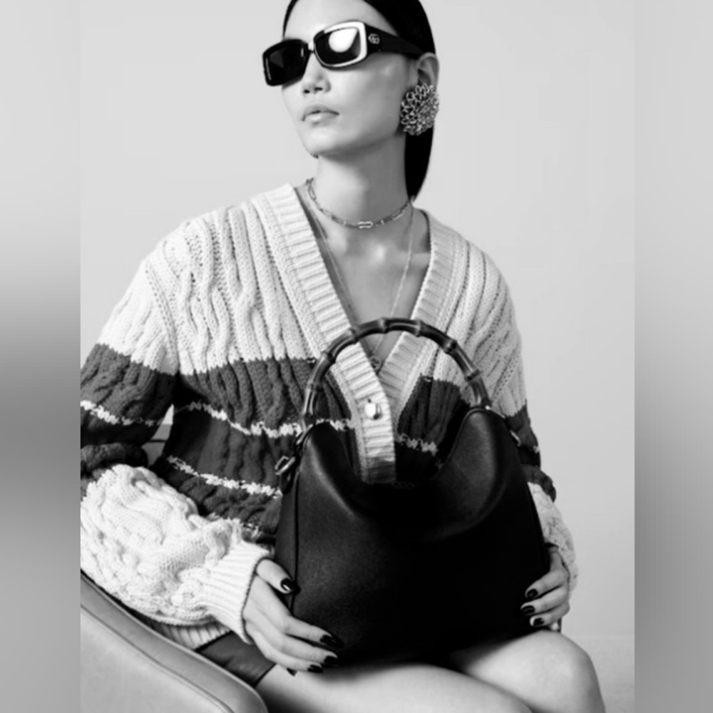 Gucci Borsa Bamboo Satchel/Crossbody, Made Italy